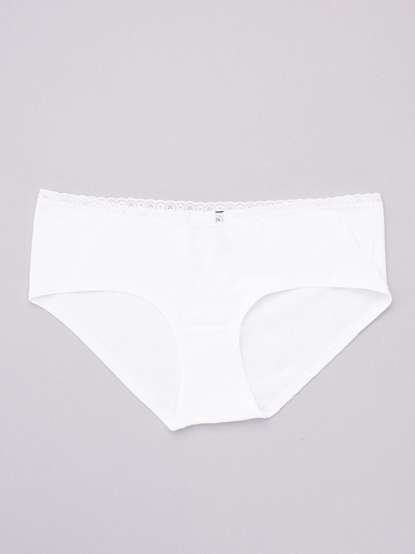 Conjunto de 3 calcinhas de maternidade - brancas