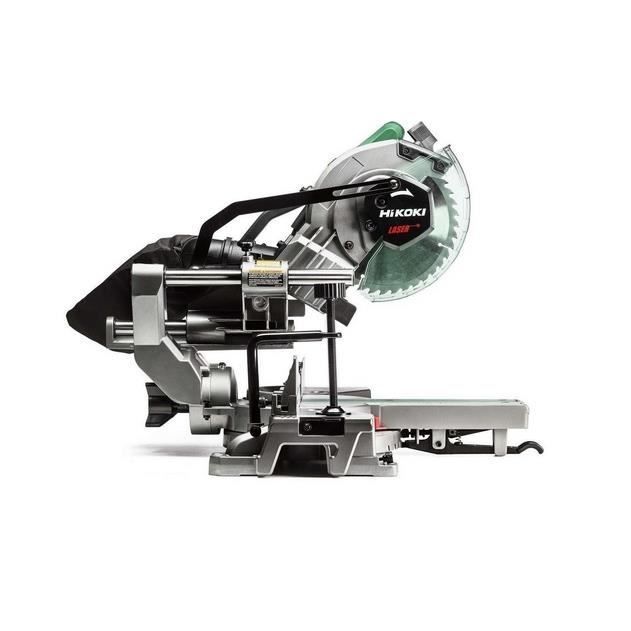 Sierra radial Hikoki C8FSHGWAZ - 1100 W - 216 mm - Láser - Corte a inglete - Madera