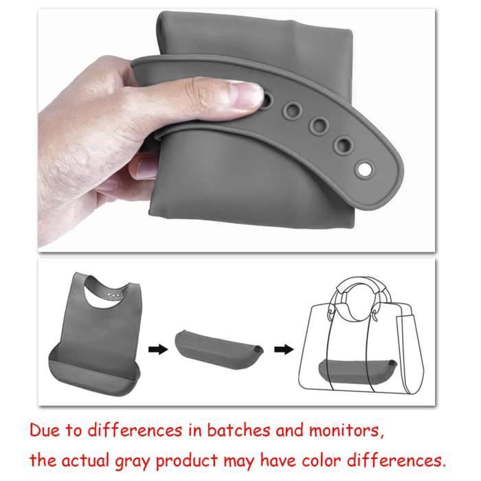 Bavoir Adulte,Tablier étanche,Bavoir de Repas réglable en silicone,avec poche et ramasse-miettes,pour Patient,Personnes âgées,Manger