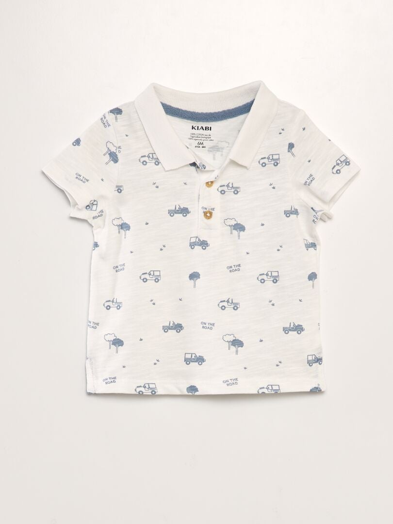 Poloshirt met motief - WIT