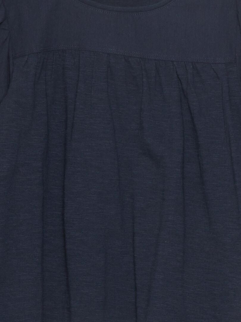 T-shirt met lange mouwen van jersey - BLAUW
