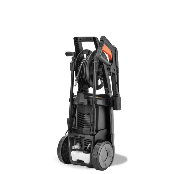 Hidrolimpiadora de alta presión FUXTEC FX-HDR1800 - 1800 W, 130 bar, 420 l/h, boquilla ajustable, manguera de 6 m, depósito de detergente