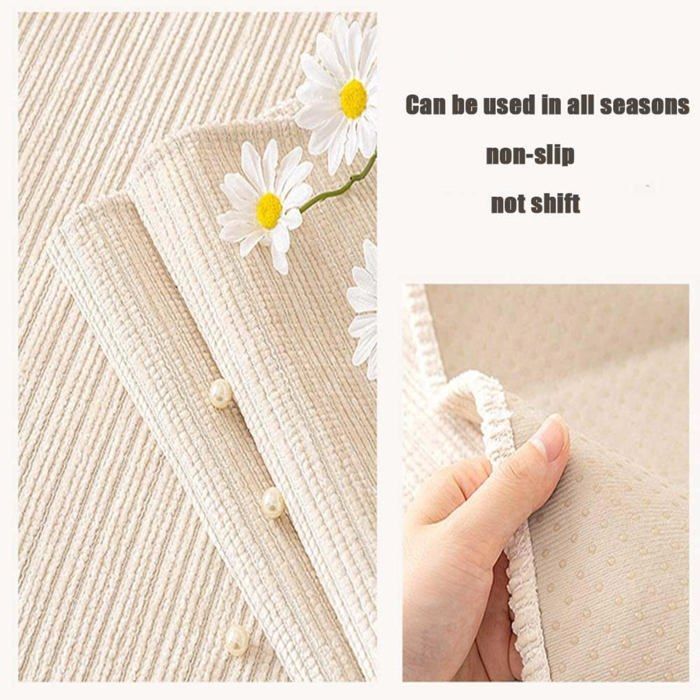 Housse de canapé d'angle anti-salissures imperméable blanc crème - 90 x 180 cm