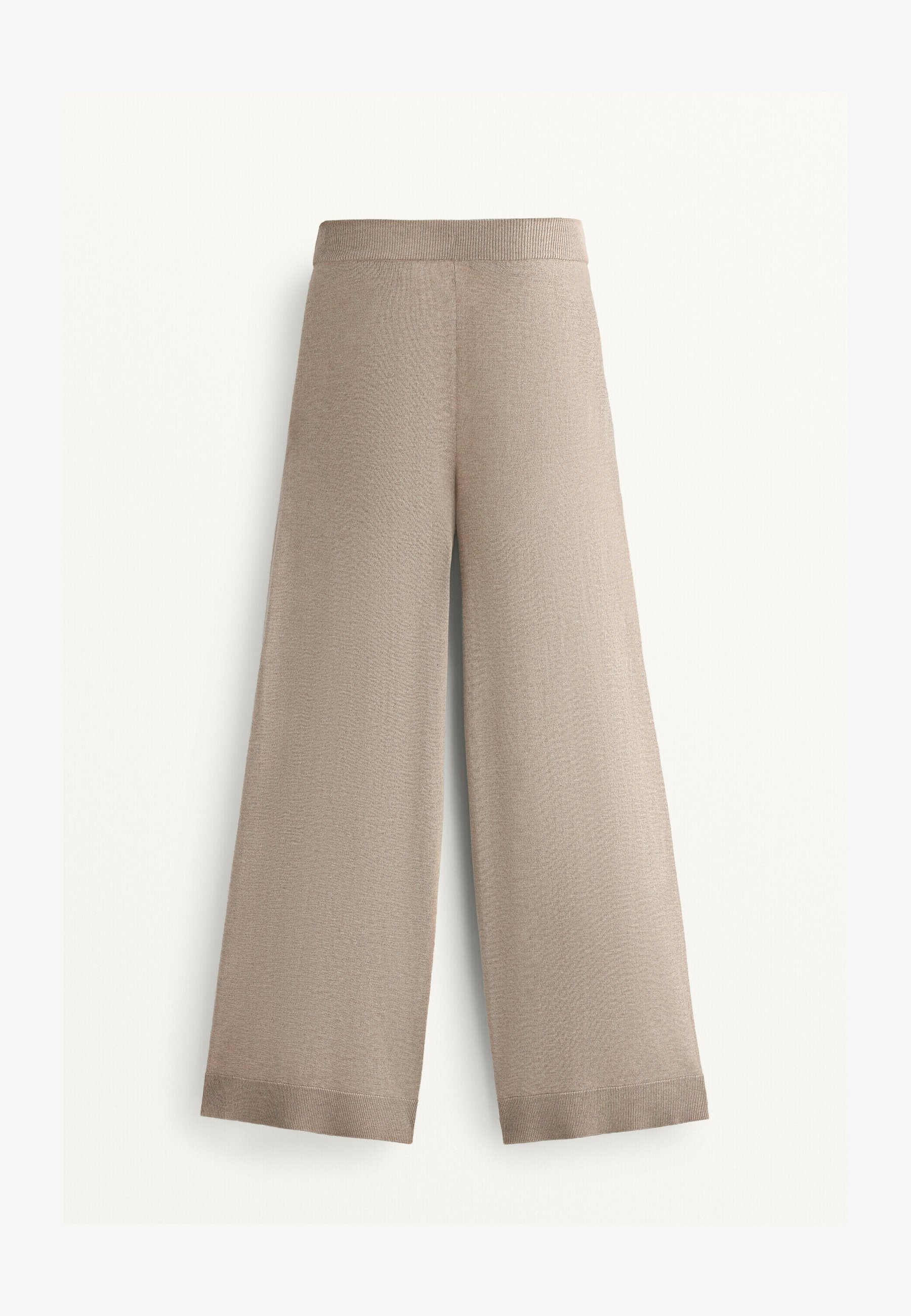 OYSHO 10% Kasjmier Rechte Gebreide Broek - beige