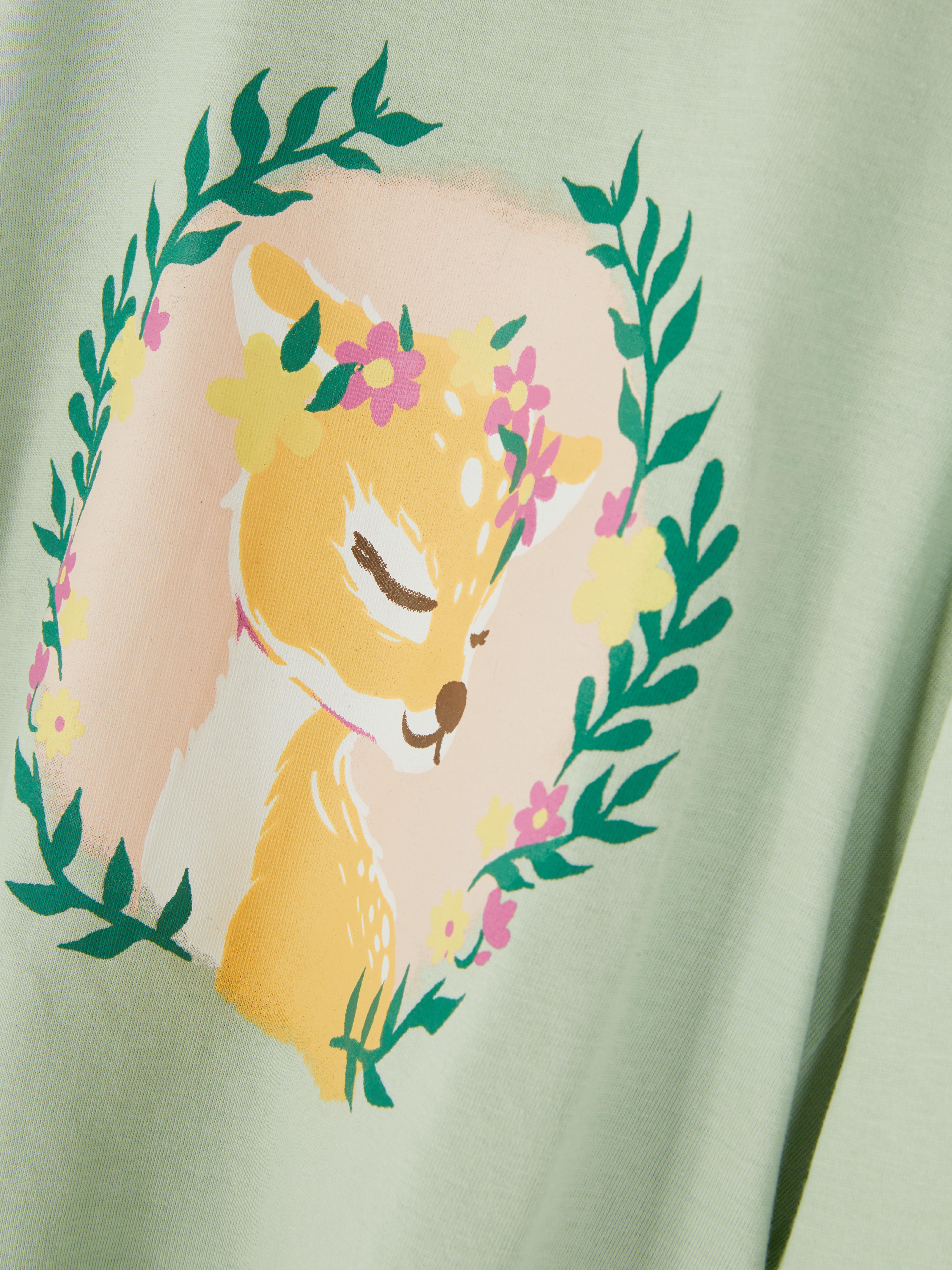 Langärmeliges T-Shirt mit Aufdruck Rundhalsausschnitt, langen Ärmeln und Aufdruck auf der Vorderseite