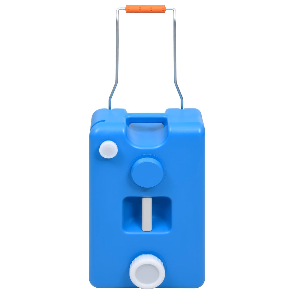 Vidaxl Depósito De Agua Con Ruedas Para Camping Azul 25 L