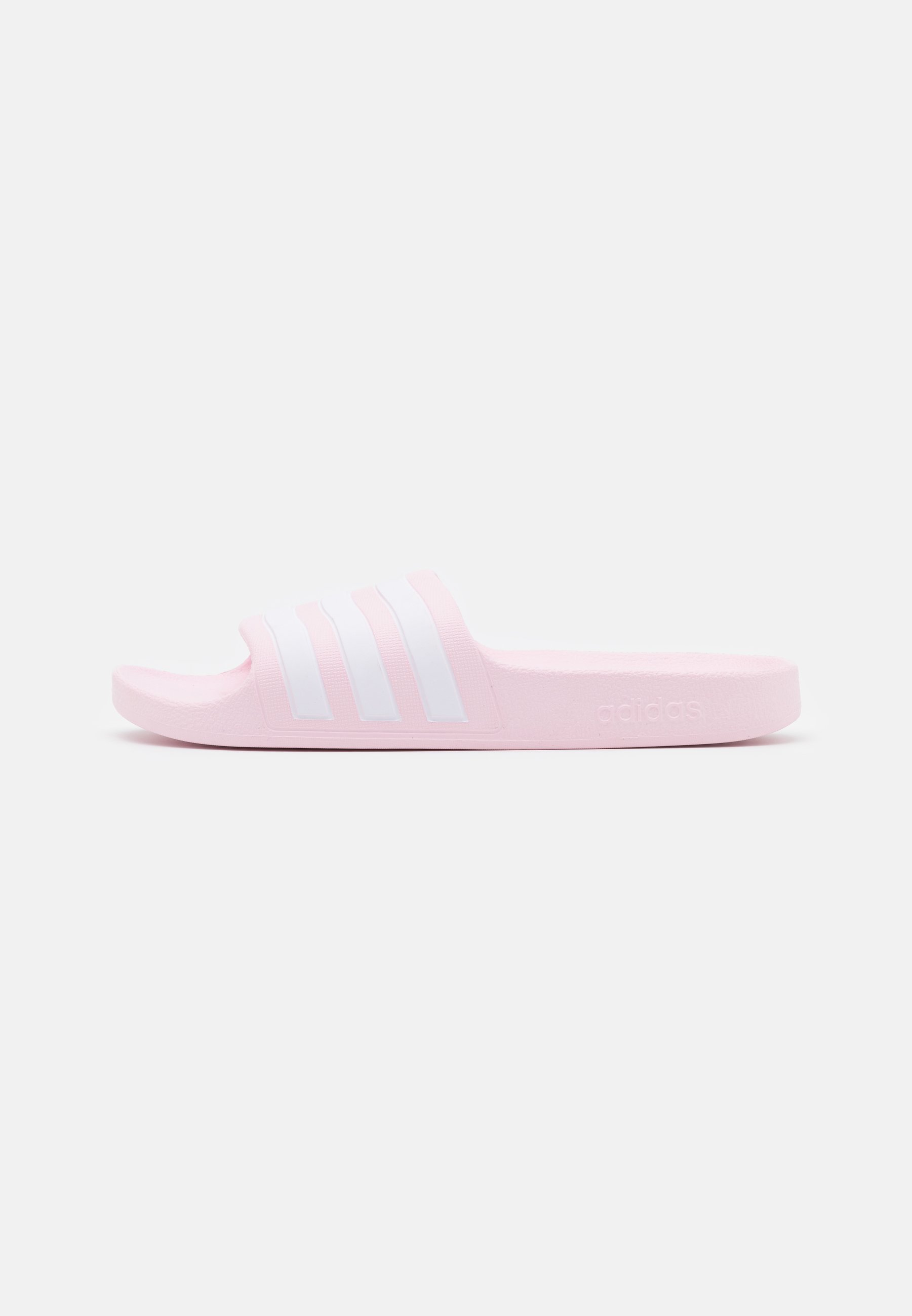 adidas Performance ADILETTE AQUA KIDS - Pantofle do bazénu - čirá růžová/bílá