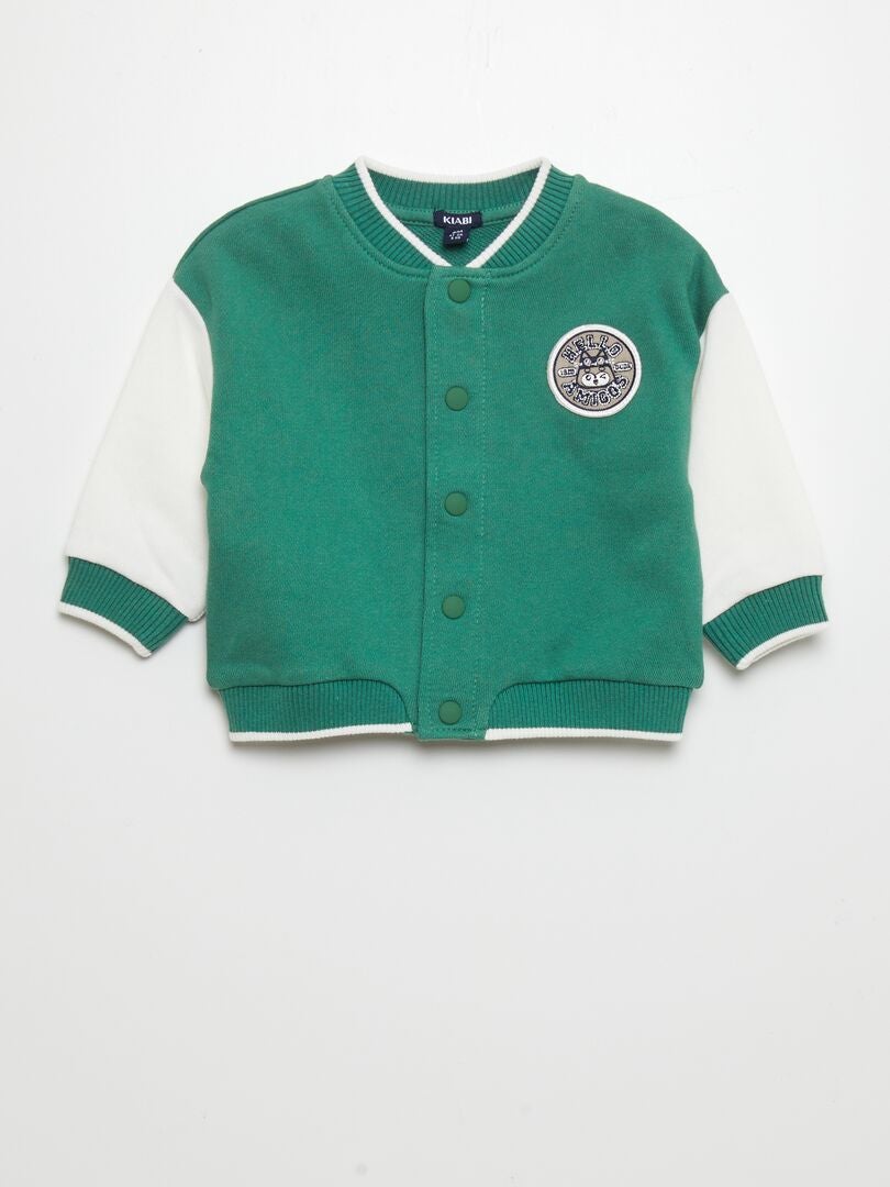 Chaqueta estilo osito de peluche - VERDE