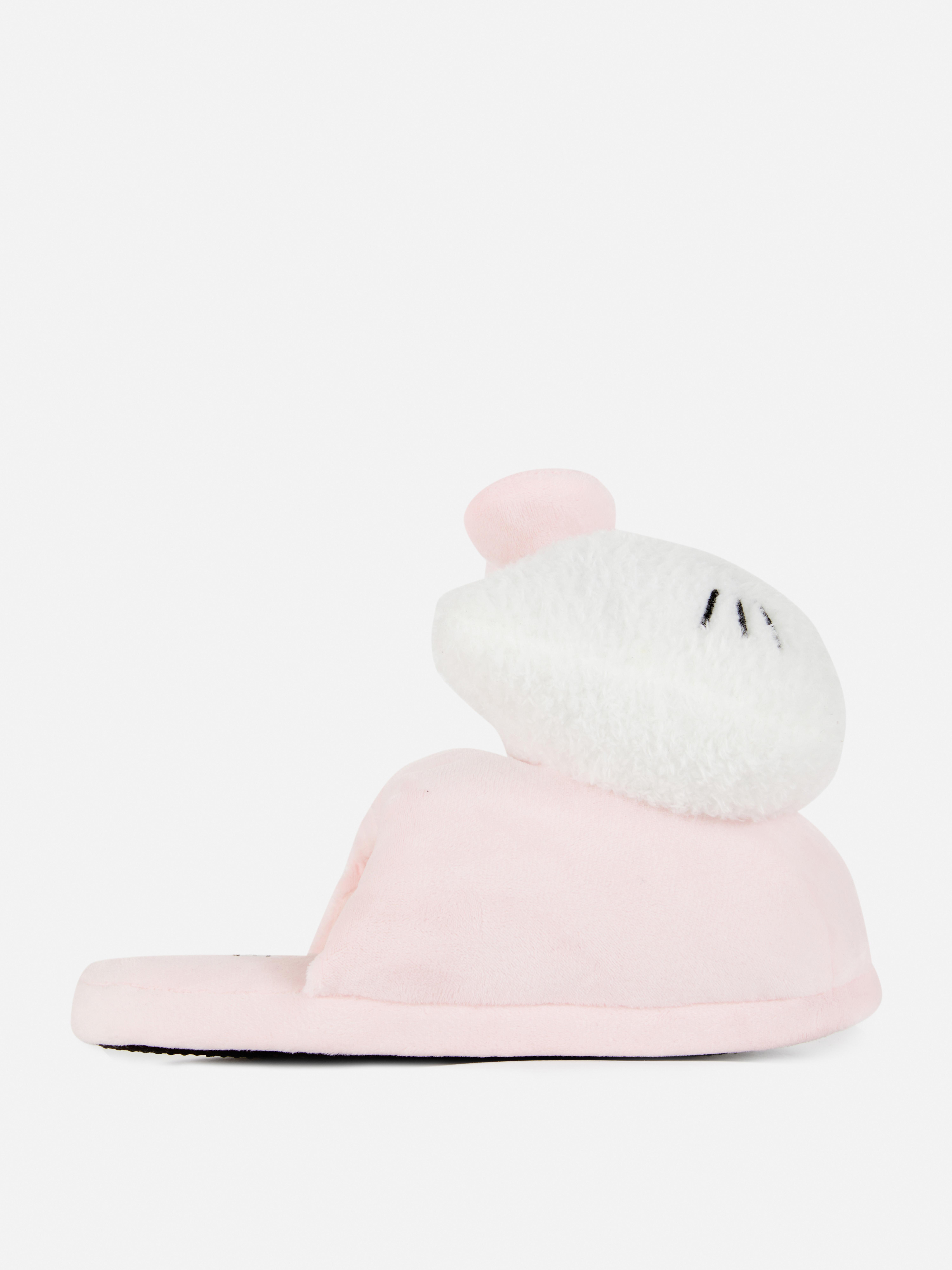 Papuci de pluș Hello Kitty Acești papuci au modele de pluș Hello Kitty