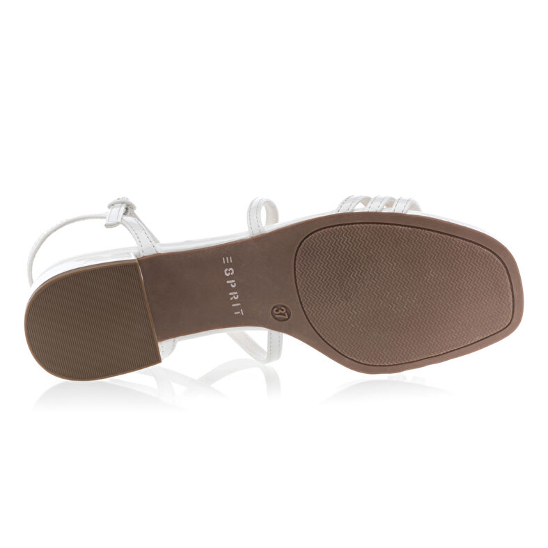 Weiße Damensandalen / Zehenfreie Schuhe