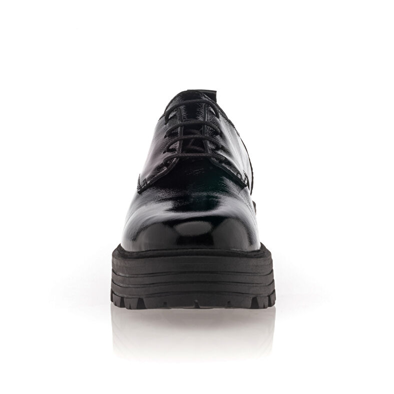 Zwarte veterschoenen voor dames / Derbyschoenen