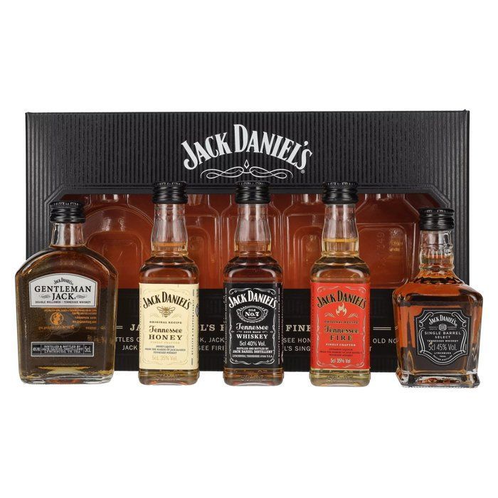 Jack Daniel's FAMILY OF FINE SPIRITS 39% Vol. 5x0,05l en boîte cadeau