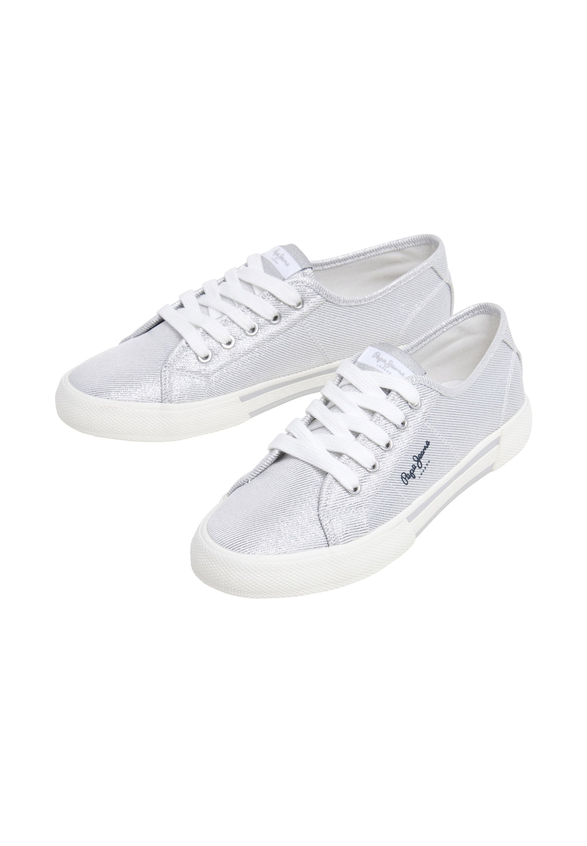 Pepe Jeans sneakers - zilverkleurig