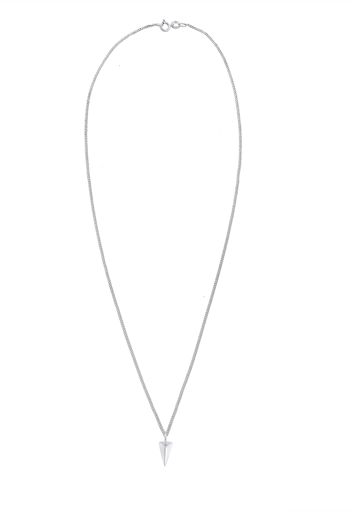 Elli Triangle Pendentif Géo Trend Minimal Design Collier Femme - (925/1000) Argent