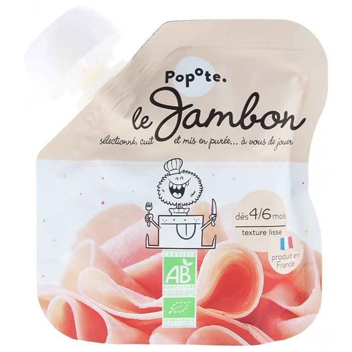 Popote Gourde Le Jambon Bio Dès 4/6 Mois 60 g