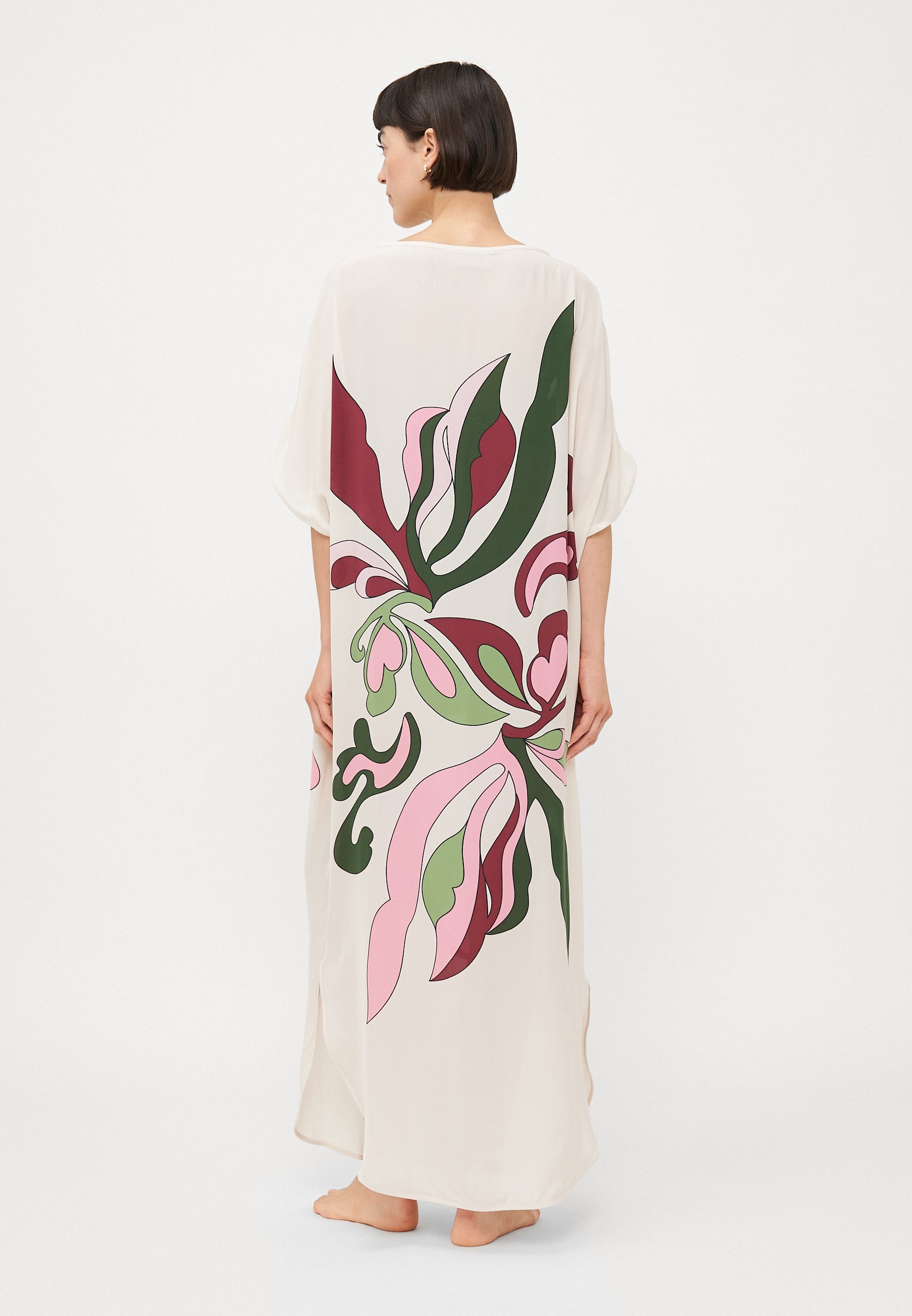 ADRIANA DEGREAS INAMORATA LANGER KAFTAN - Strandaccessoire - cremeweiß