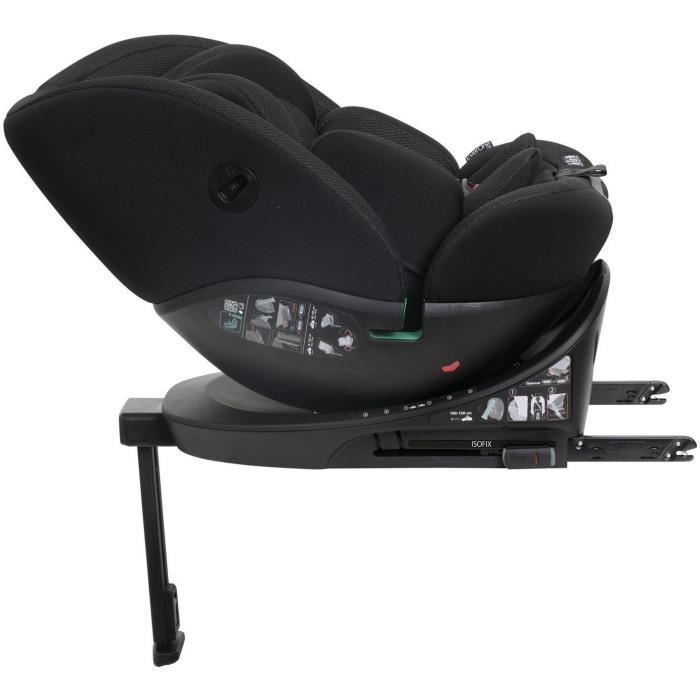 Silla de coche Chicco Everone - Grupo 0/1/2/3 - i-Size - Giratoria - Reclinable - Reductora - Negra