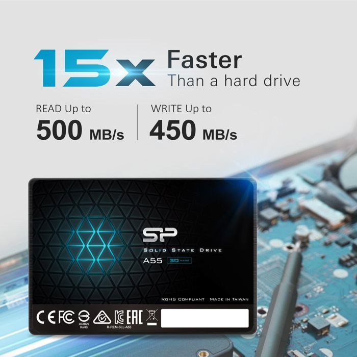 Unidade SSD interna - Silicon Power - Ace A55 512GB - SATA III 2,5