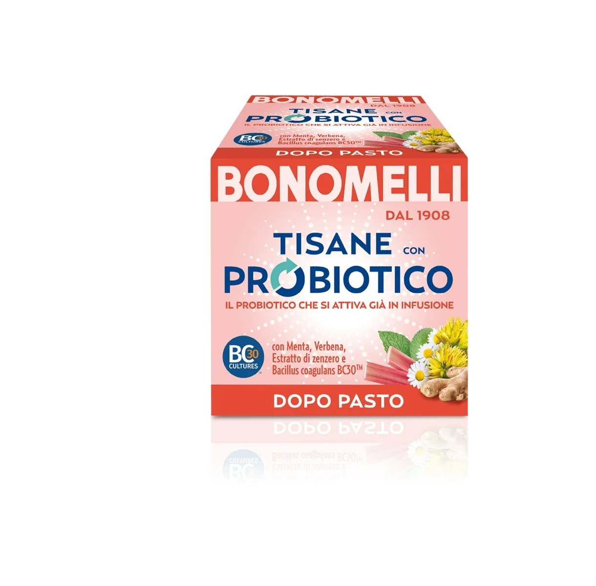BONOMELLI Kruidenthee met probiotica na de maaltijd 10 filters Herstellende kruidenthee