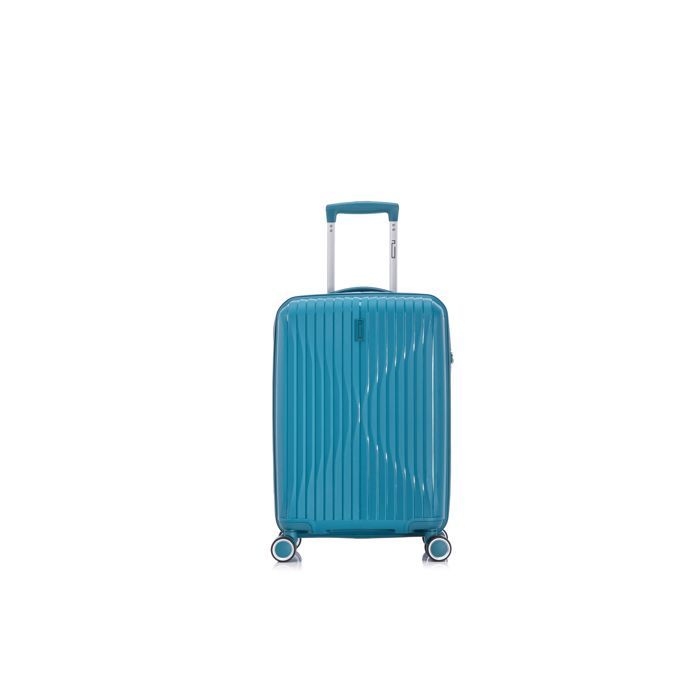 Valise Cabine 55x35x25cm en Polypropylène Incassable | Valise CELIMS SkyCruiser | Cadenas TSA | 8 Roulettes 360 | Bleu