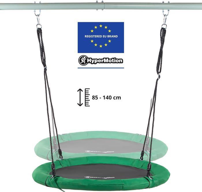 Balançoire Enfants - HyperMotion - Ronde - Hauteur Réglable - Charge 150 kg - Diamètre 102 cm