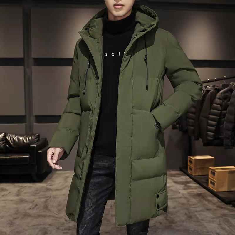 Borstomvang 152 cm 8XL 7XL 6XL XXXXXL Winter Nieuwe Heren Parka's Capuchon Warme Jas Heren Effen Kleur Casual Mode Streetwear Parka Jas Heren