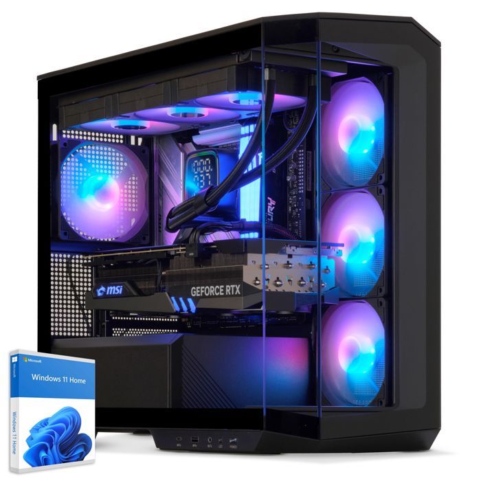 Gabinete Sedatech PC Gamer Advanced Watercooling Large Vision • AMD Ryzen 7 9800X3D • RTX5070 • 32GB DDR5 • SSD M.2 de 2TB • Windows 11