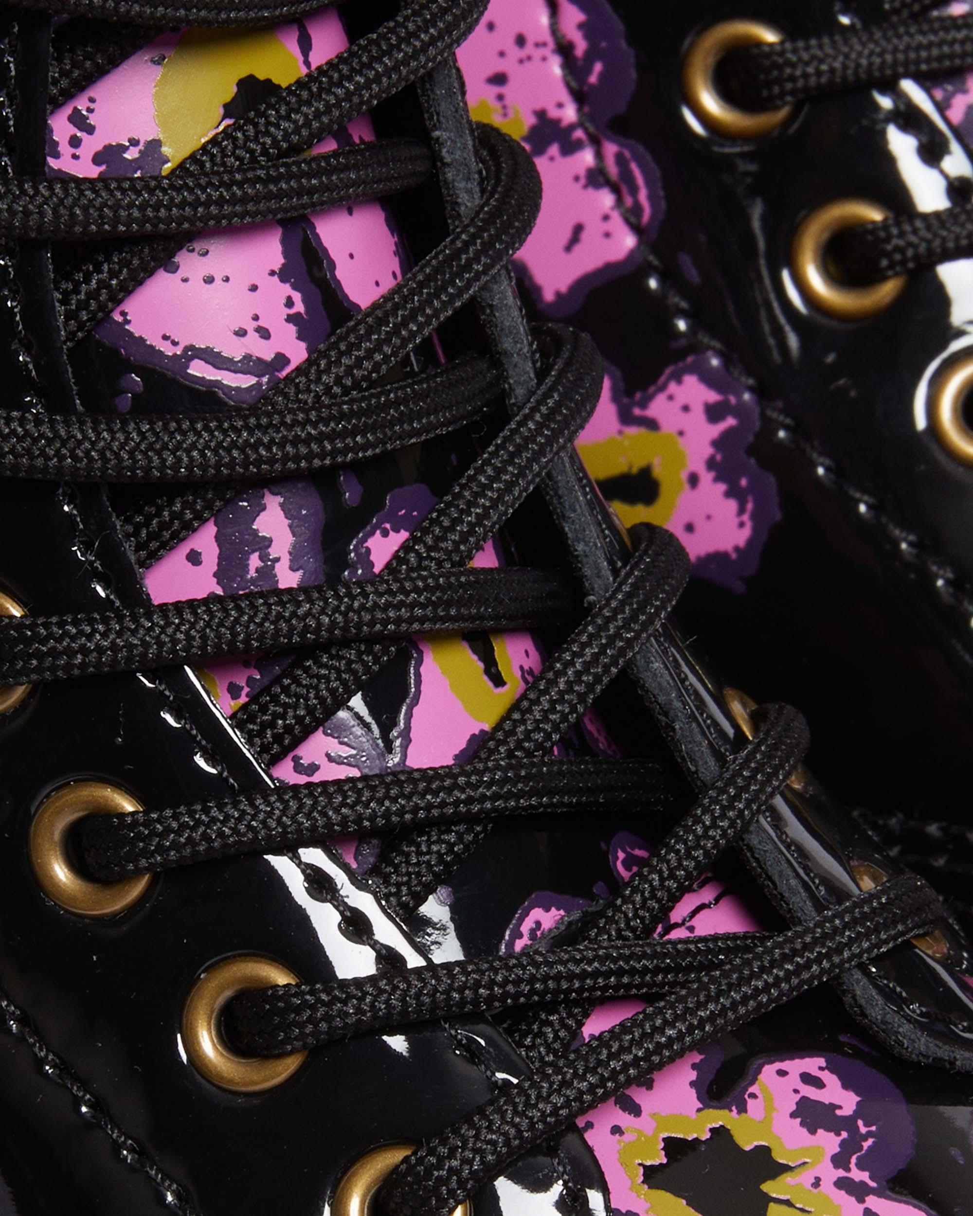 Junior 1460 Pansy Patent Leather Lace Up Boots