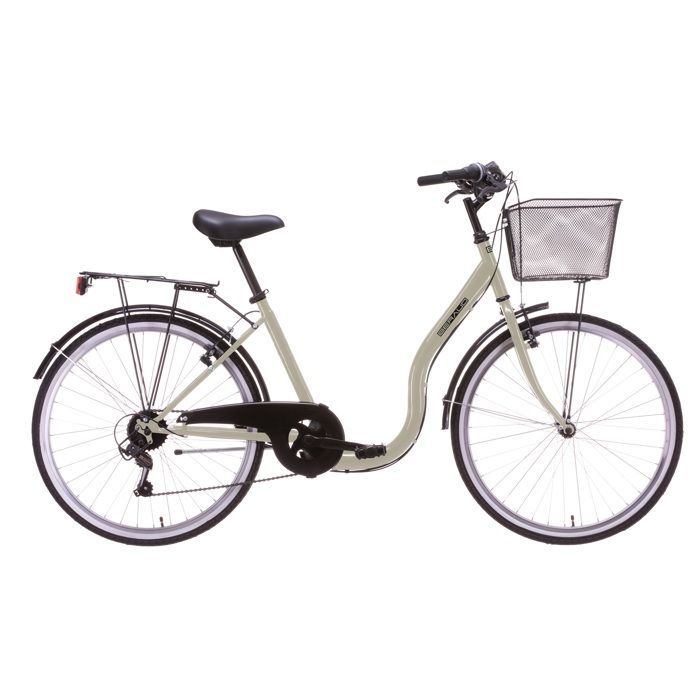 Vélo Ville 26'' City - 6 Vitesses - poignée tournante - dérailleur Shimano T21 - cadre emjambement bas - équipement City complet