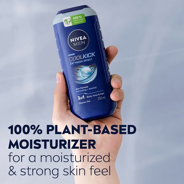 NIVEA Men Cool Kick 3-u-1 gel za tuširanje<br>250ml - Normalna koža
