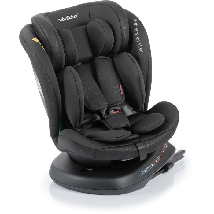 Cadeira auto - BABYAUTO - Sigma IFix Vivitta - Grupo 0/1/2/3 - 40/150 cm - Isofix + Top tether - Giro 360° - Reclinável - Preta