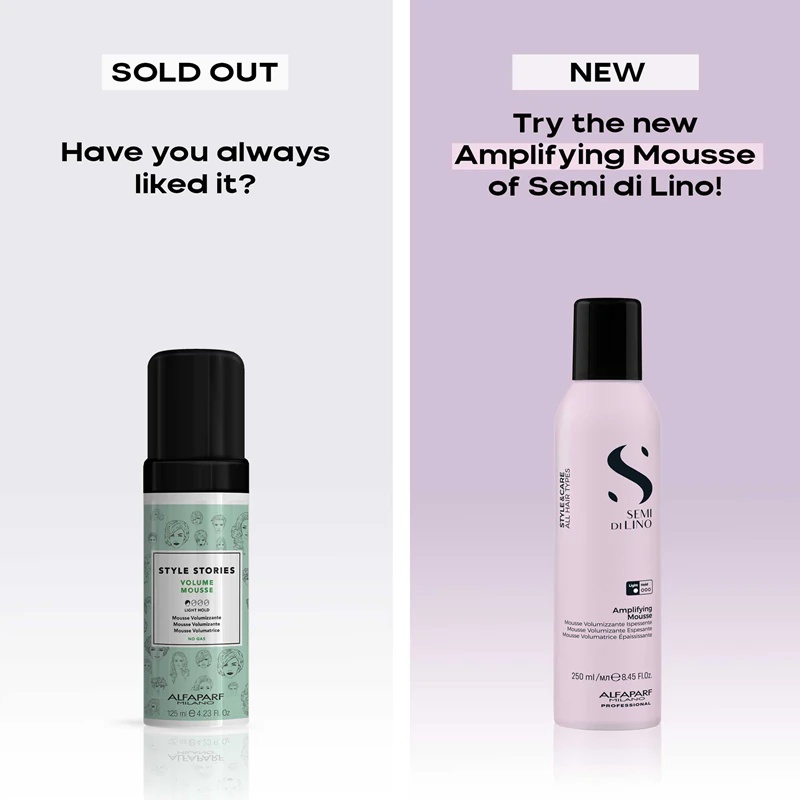 Alfaparf Milano Semi di Lino Style&Care Amplifying Mousse matu apjoma fiksators