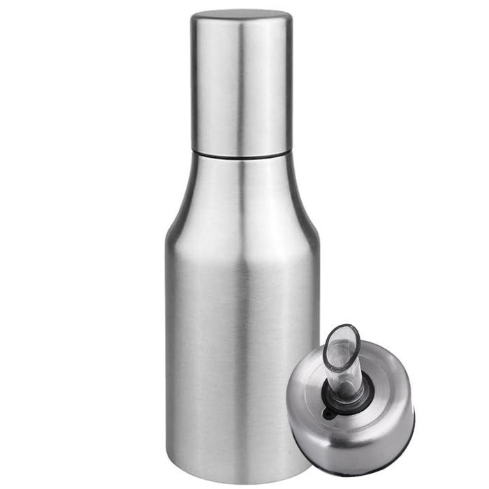 Dispensador de azeite em aço inoxidável à prova de vazamentos, jarra de cozinha, molho de gergelim, rótulo de vinho