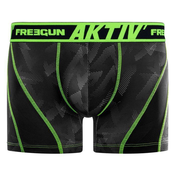Calzoncillos bóxer Freegun AKTIV para hombre, ropa interior masculina - Negro (Paquete de 4)
