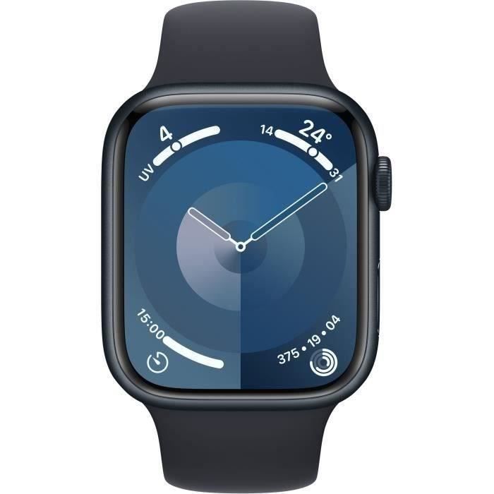 Apple Watch Series 9 GPS - 45 mm - Caja de aluminio Midnight - Correa deportiva Midnight - (2023) - Reacondicionado - Excelente