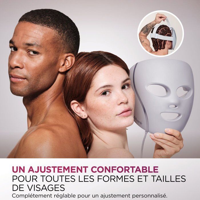 Mascarilla LED CryoGlow de SHARK con contorno de ojos color lila para refrescar el ambiente