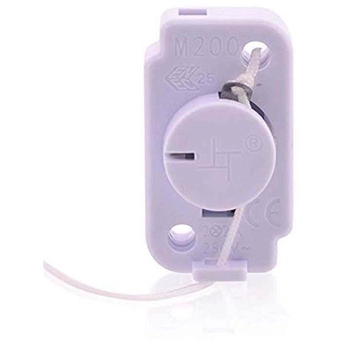 O1-0DR8-F6UX Interruptor empotrable con cordón de tracción, 2 A, 250 V ~ Interruptor con cordón de tracción