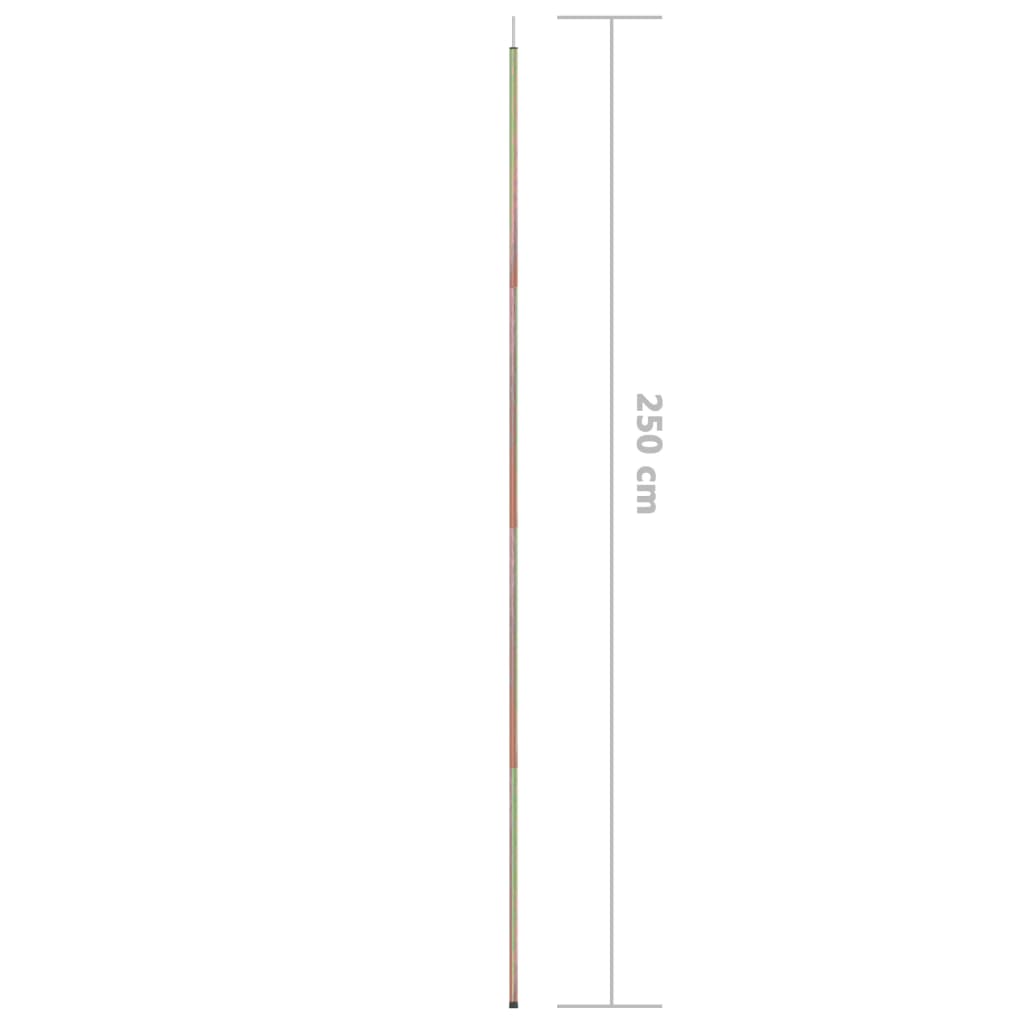  Vidaxl Mastro de vela de sombra de 250 cm em 2 peças