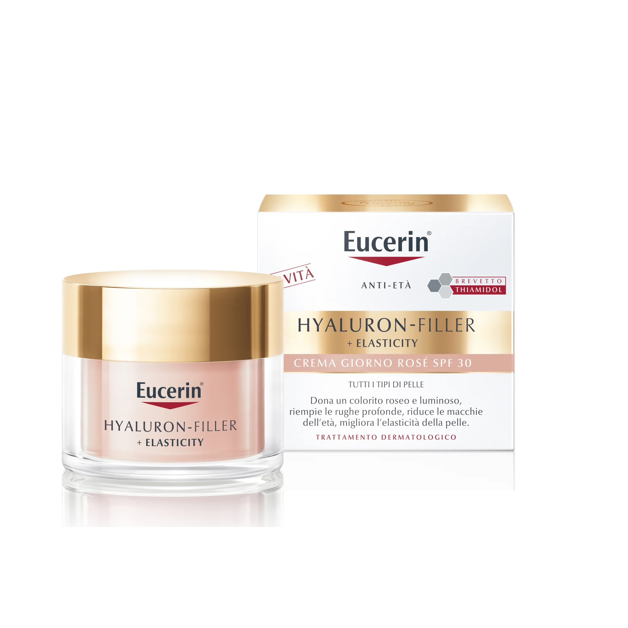 Hyaluron-Filler + Elasticity Hyaluron-Filler + Elasticity Crema Giorno Rosé SPF30 - Crema viso giorno antimacchie