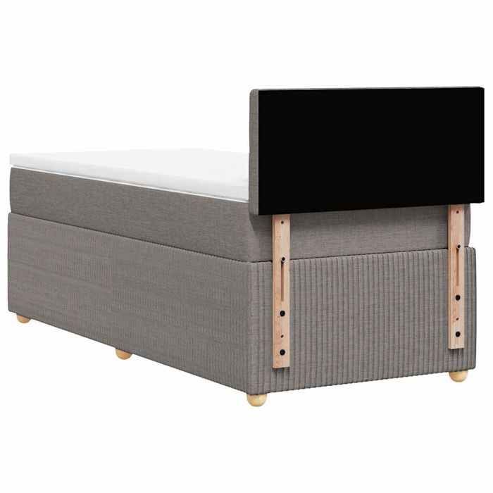 Struttura letto con materasso - Maison Exclusive - Tortora - 80x200 cm - Massimo relax