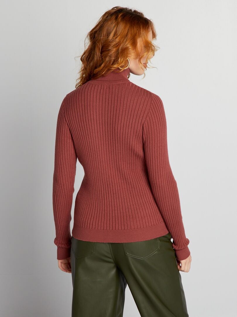 Geribbelde coltrui - ROOD