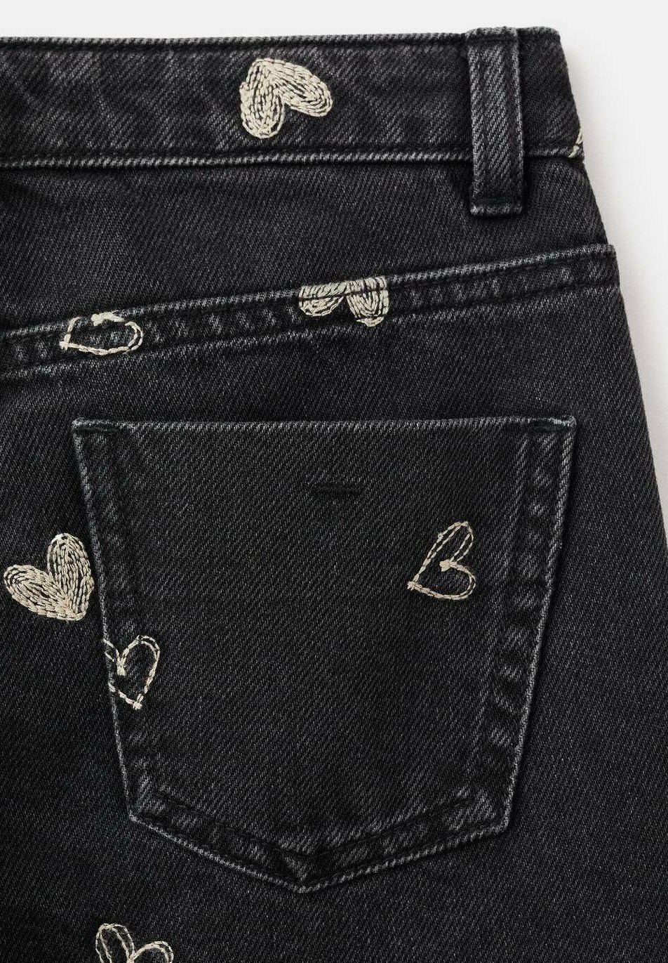 Mango Kids KID - Jeansy z prostą nogawką - czarny denim