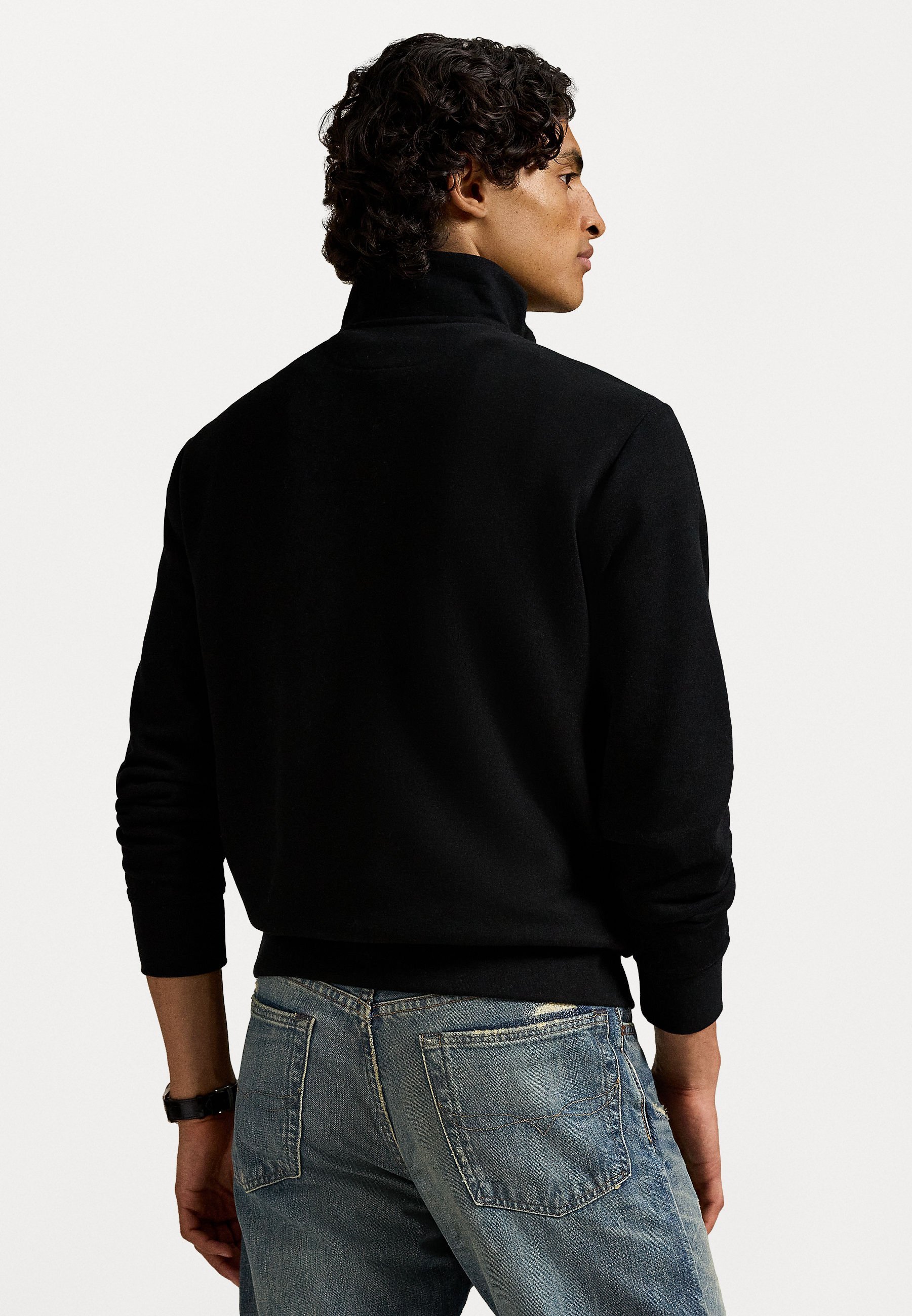 Sweat-shirt Polo Ralph Lauren THE RL à quart de zip - Noir
