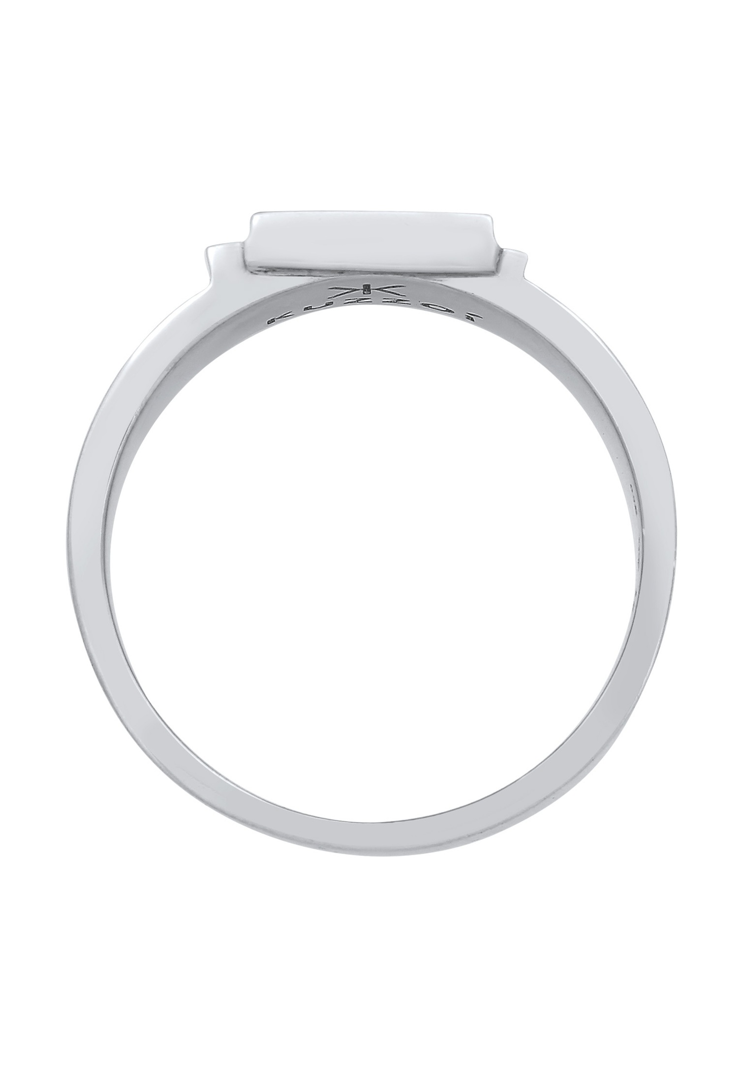 KUZZOI Hommes Sceau carré mat en Argent Sterling 925 oxydé