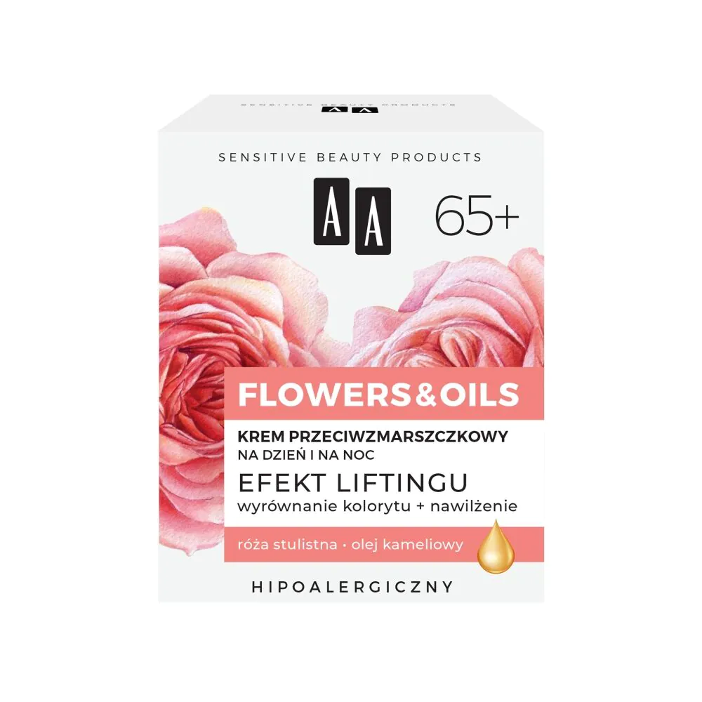 AA Flowers&Oils 65+ Efekt Liftingu Krem przeciwzmarszczkowy na dzień i na noc