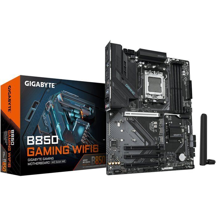 Scheda madre - GIGABYTE - B850 GAMING WF6 - Fattore di forma ATX - Chipset AMD B850 - DDR5 e PCIe 5.0 - WiFi 6