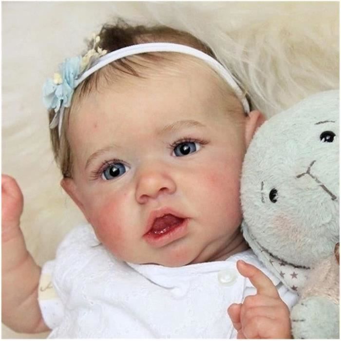 Muñeca Reborn - RUMOCOVO - 56 cm - Cuerpo de silicona completa - Suave - Realista
