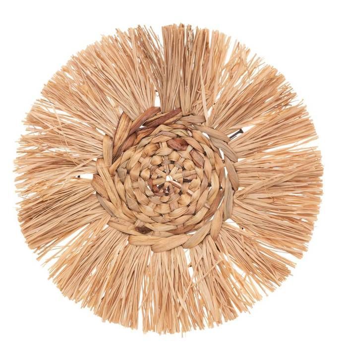 Set de 3 déco murales raphia D25/30/36cm - Atmosphera Créateur d'intérieur