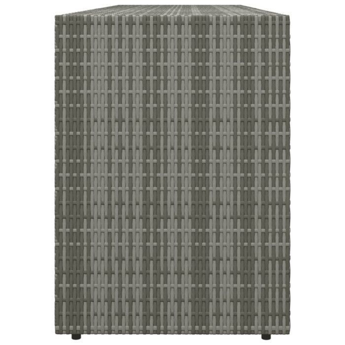 vidaXL Armario de almacenamiento para jardín Gris 198x55,5x80 cm Resina tejida, Caseta de jardín, Caja de almacenamiento para jardín, 319871