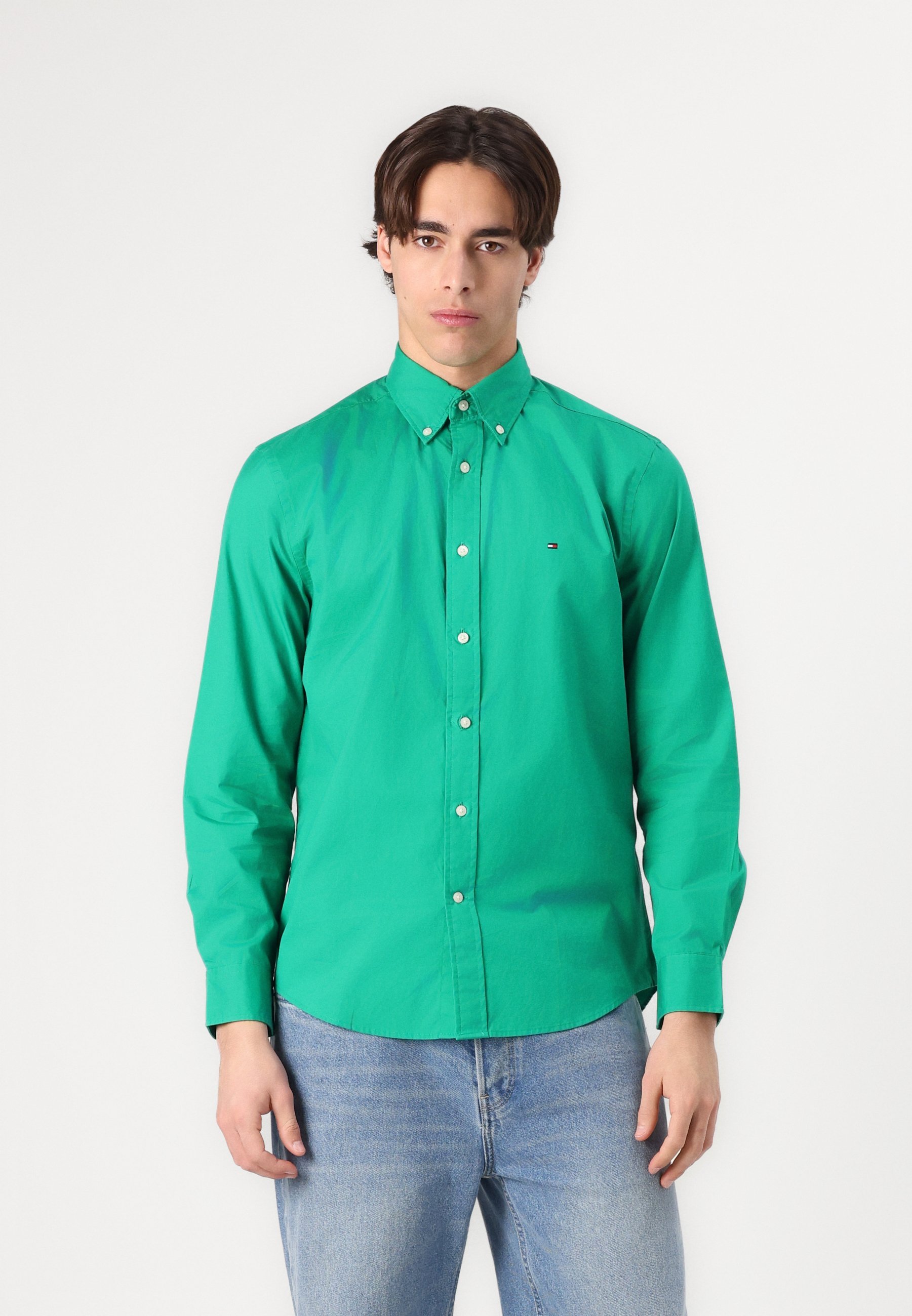 Tommy Hilfiger FLEX POPLIN SOLID - Hemd - Olympiagrün